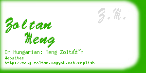zoltan meng business card